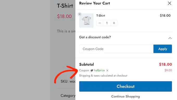 Cómo aceptar códigos de cupón en un carrito lateral deslizante How to accept coupon codes in a sliding side cart