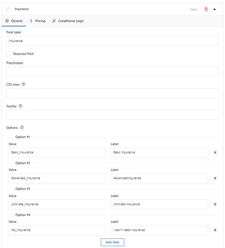 Générateur d'options de produits supplémentaires pour WooCommerce