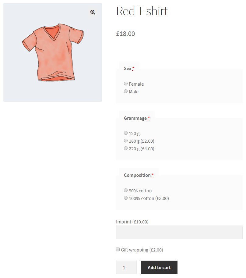 WooCommerce tişört tasarımcısı