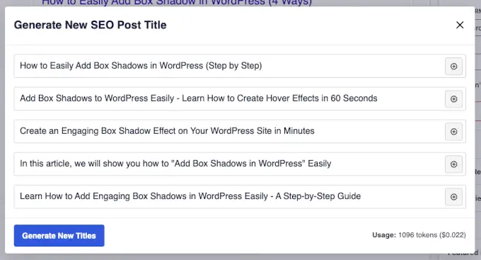 AIOSEO OpenAi SEO 게시물 제목 제안 AIOSEO OpenAi SEO post title suggestions