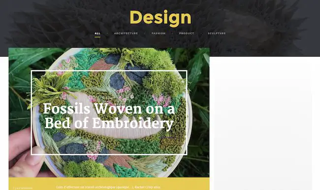 Contoh desain blog: Fubiz