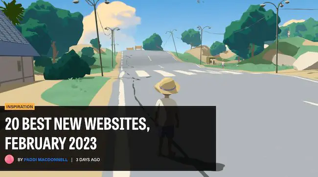 Blog dalam contoh desain website: Webdesigner Depot