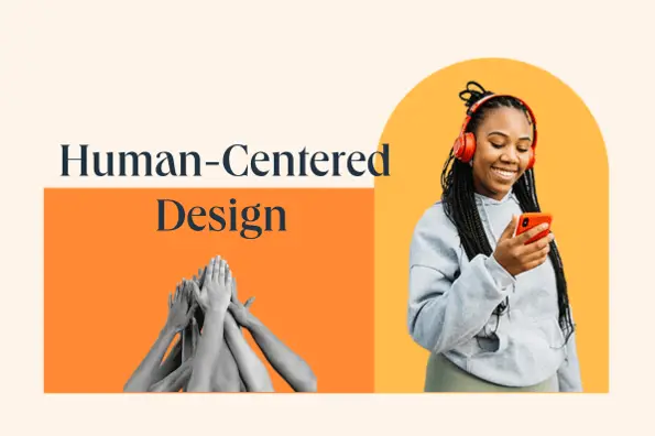 Donna che impara il design centrato sull'uomo