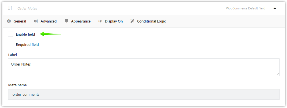 Desativar um campo - remova informações adicionais ou quaisquer campos de checkout do WooCommerce