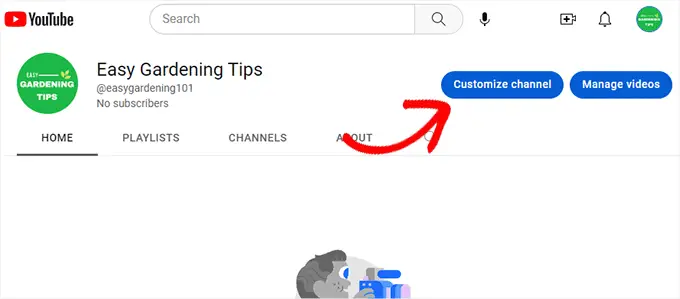 ปรับแต่งช่อง YouTube