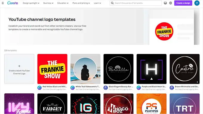 สร้างโลโก้ช่อง YouTube ด้วย Canva
