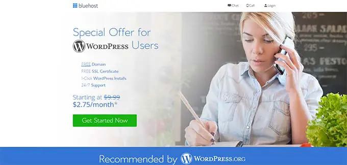 เว็บไซต์ BlueHost