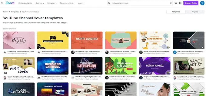 เทมเพลตหน้าปกช่อง YouTube