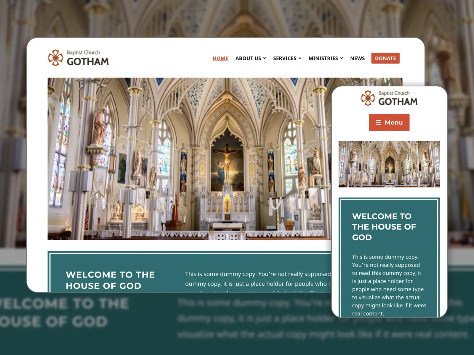 エンデュランス フリー教会のコラージュ WordPress テーマのデモ サイト。