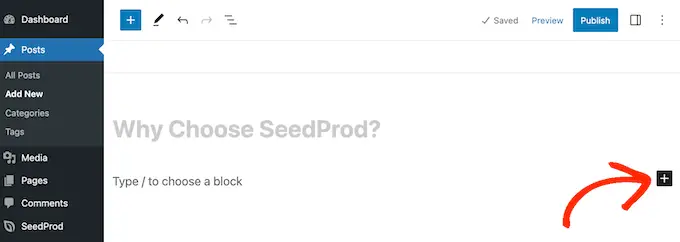 Ajouter un bloc à un site WordPress Adding a block to a WordPress website