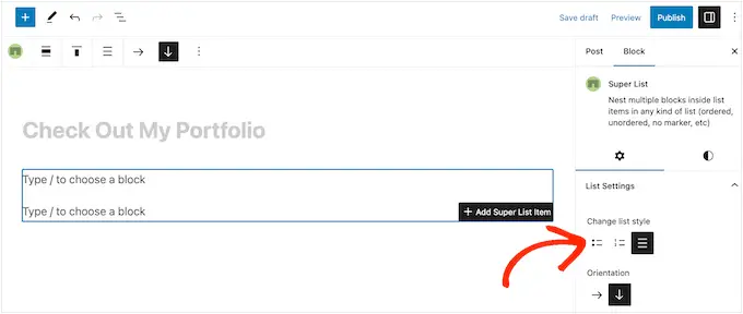 Comment créer une liste sans marqueur à l'aide d'un plugin WordPress gratuit How to create a no marker list using a free WordPress plugin