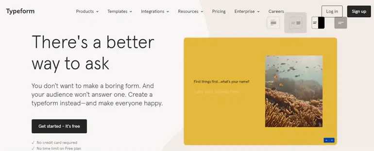 Typeform 替代 WordPress