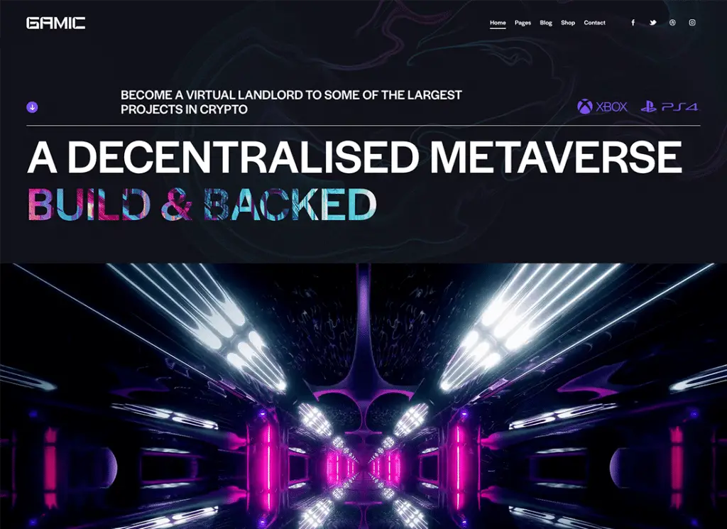 Gâmico | Tema Metaverse Gaming & Crypto WordPress