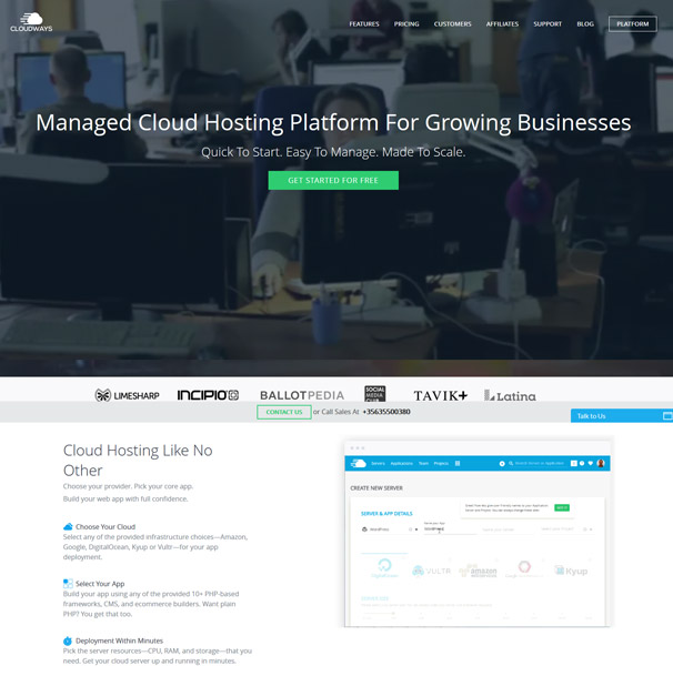 Cloudways Web Sitesini ziyaret edin