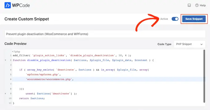 Comment empêcher les clients de désactiver les plugins à l'aide de WPCode How to prevent clients from deactivating plugins using WPCode