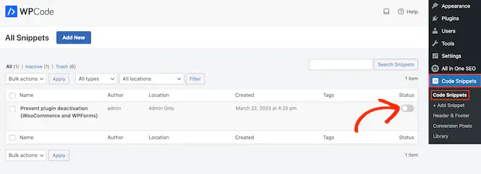 Comment désactiver un extrait de code dans WordPress How to disable a code snippet in WordPress