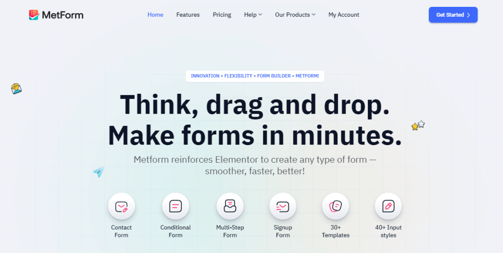 MetForm ، مكون إضافي أساسي في WordPress للتدوين