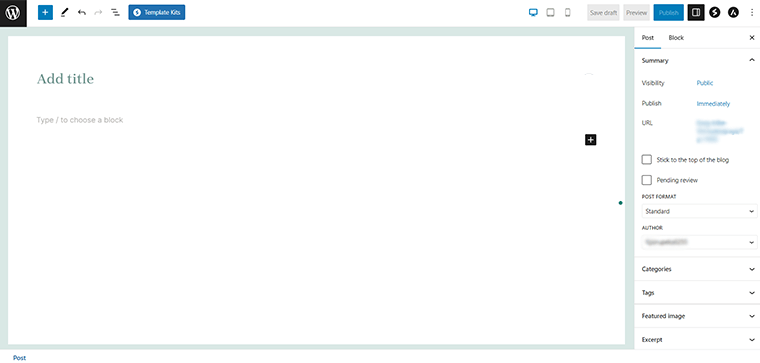 Información sobre el editor de Gutenberg