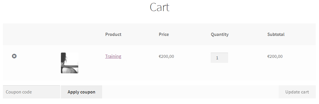 Купон WooCommerce в корзине