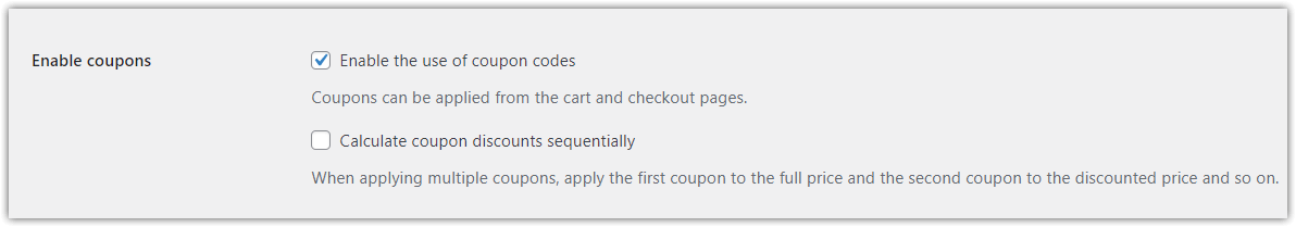 Setări generale WooCommerce
