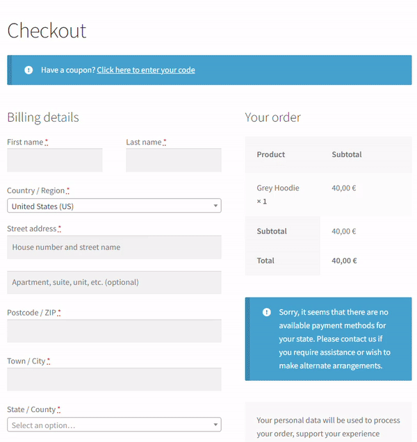 ฟิลด์ที่กำหนดเองขั้นสูงของ WooCommerce ฟิลด์การชำระเงินที่ยืดหยุ่น ฟรี