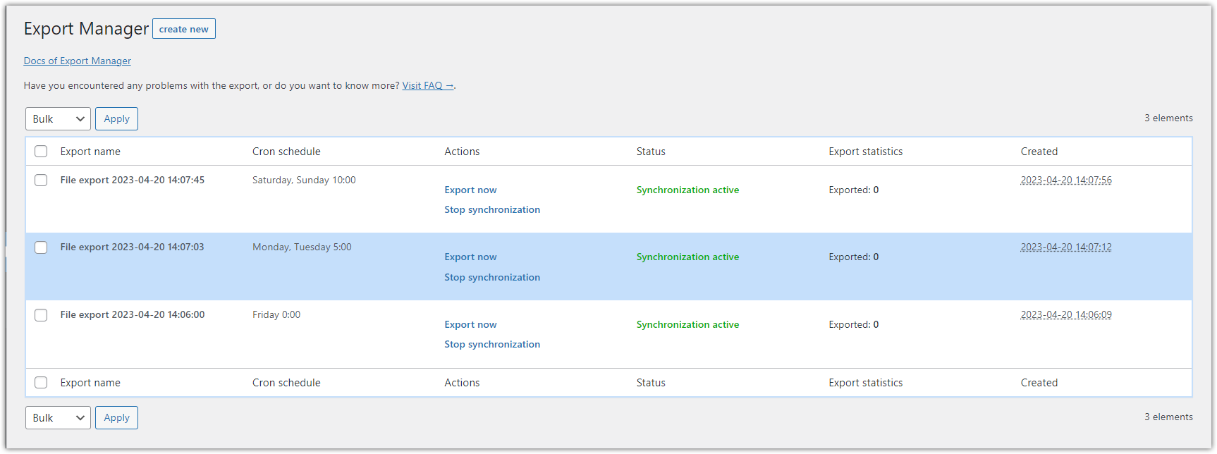 Manager de export pentru exportul de produse în WooCommerce