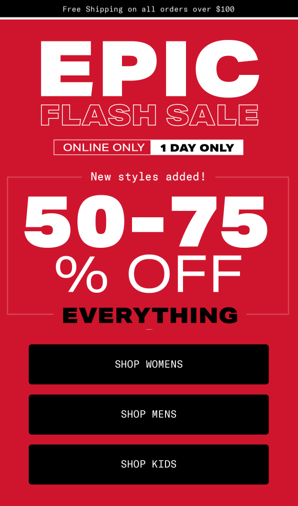 Example: Aeropostale Flash Sale