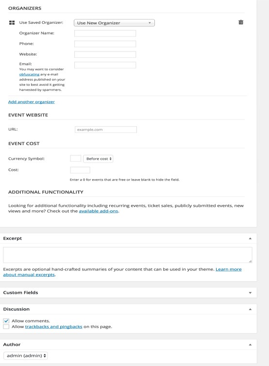 Calendarul evenimentelor