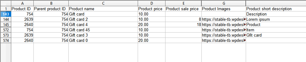 CSVエクスポートした商品をExcelで編集