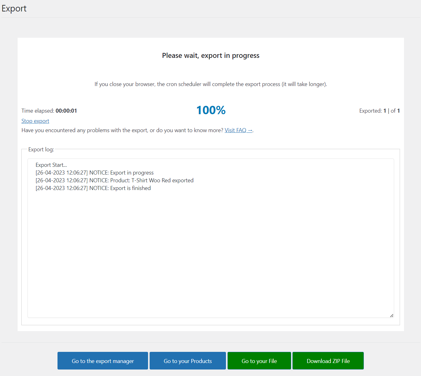 WooCommerceexport 產品優於出口過程