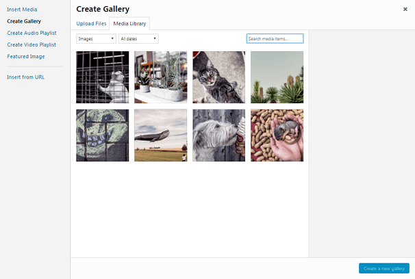 Galerie de photos - Sélectionnez des images
