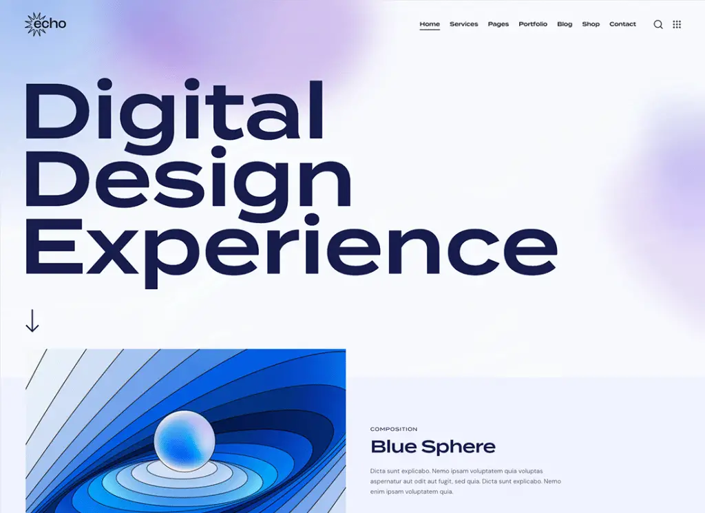 Echo | WordPress-Theme für digitales Marketing und Kreativagentur