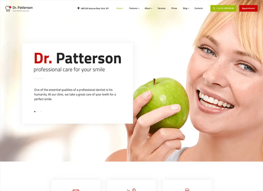 Dr.Patterson - Thème WordPress pour médecin et médecin de la santé