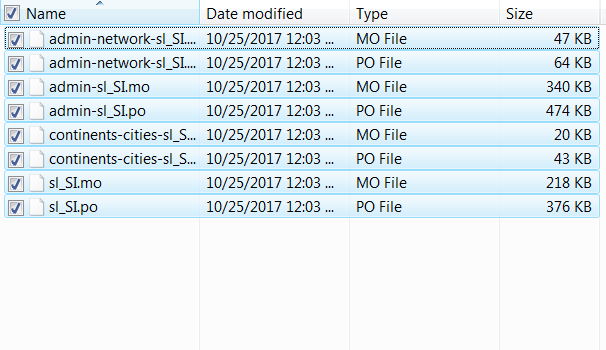 Lipiți fișiere de limbă