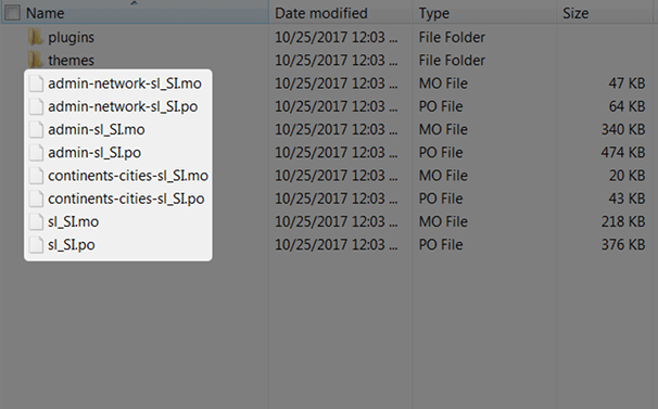 Fișiere de limbă WordPress