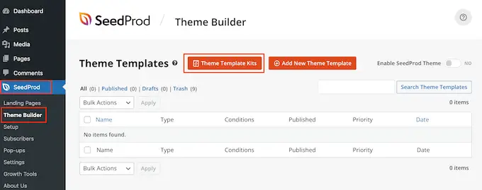 Funkcja konstruktora SeedProd The SeedProd thee builder feature