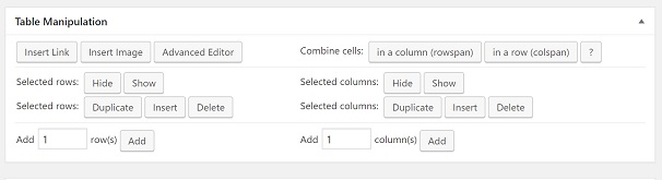 Créer un tableau avec TablePress