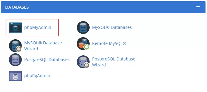 تغيير اسم المستخدم من خلال phpMyAdmin.