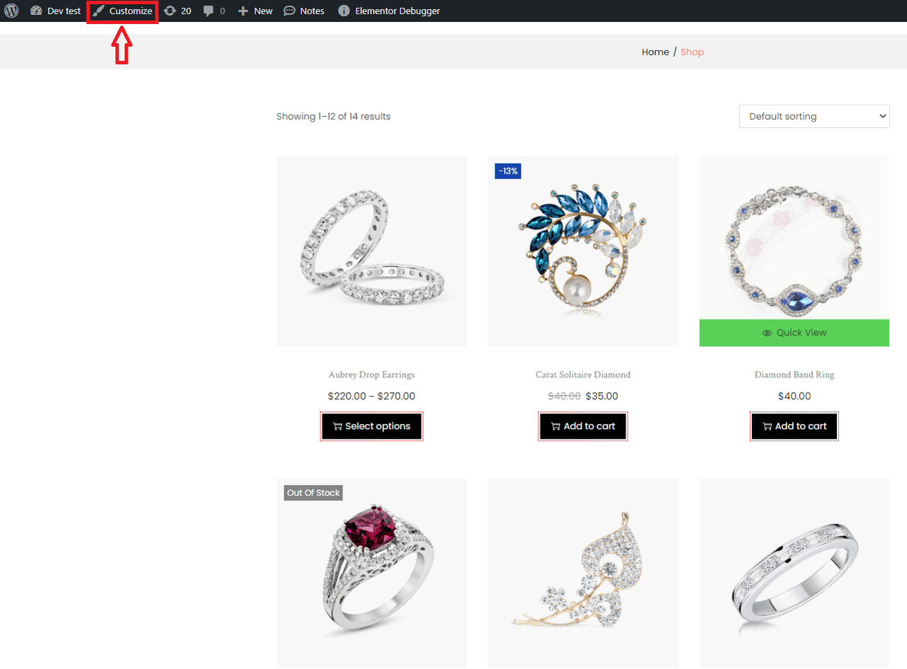 عرض سريع مخصص woocommerce