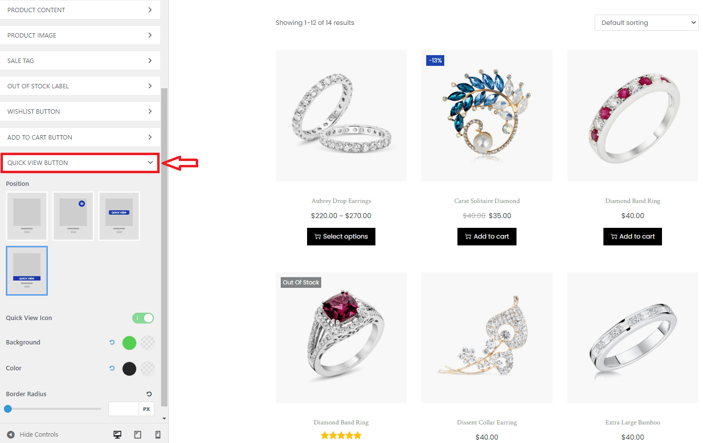 زر العرض السريع WooCommerce