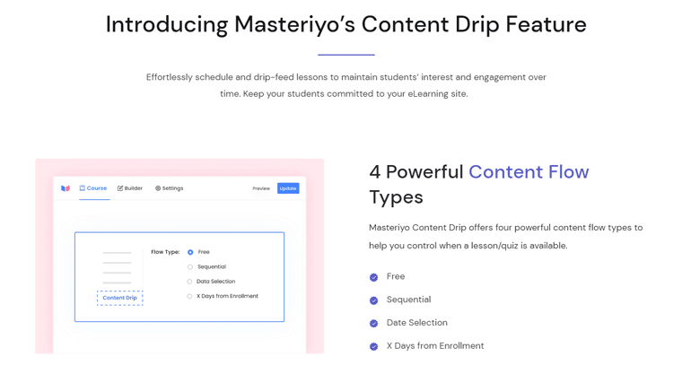 ميزة تنقيط المحتوى - مراجعة Masteriyo