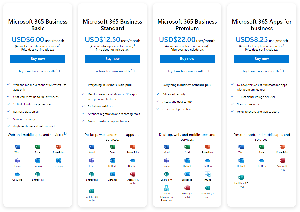 Microsoft 365 商业计划