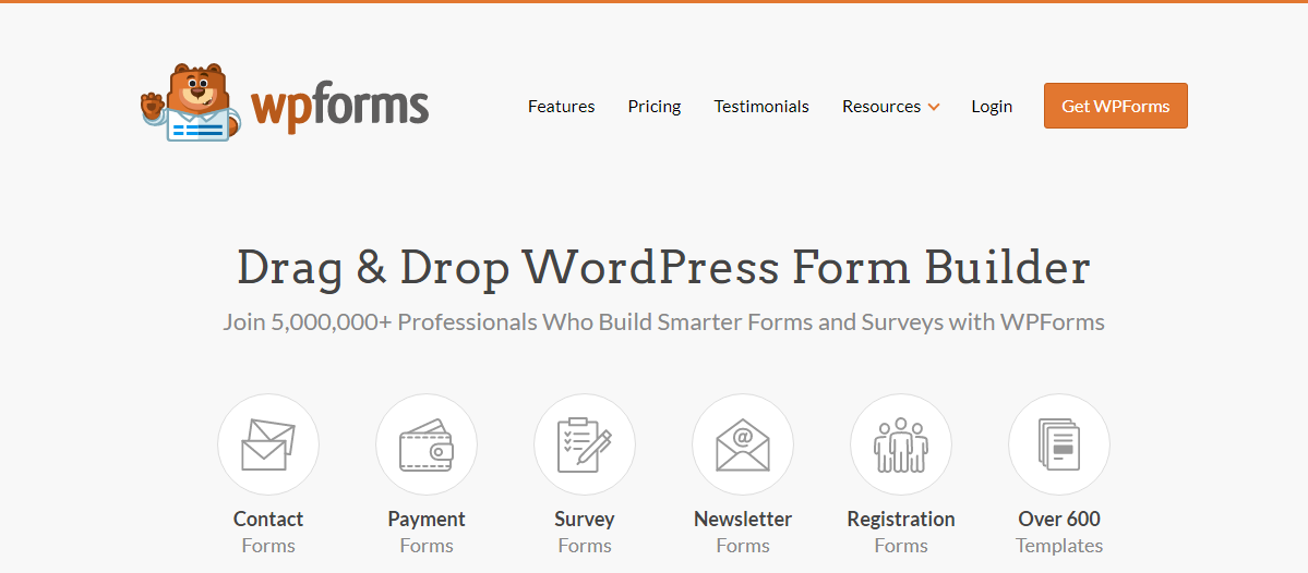 wpforms主页重力形式替代