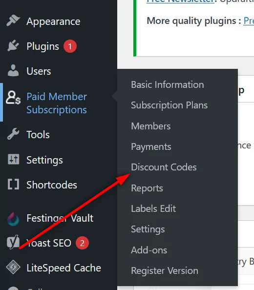 Codes de réduction WooCommerce dans les abonnements payants des membres