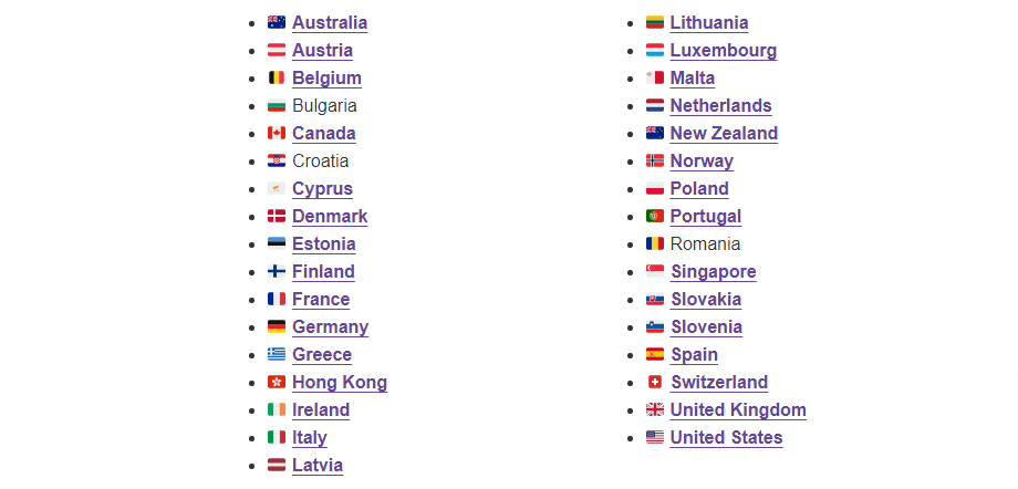 WooCommerce ödemelerinin desteklendiği ülkeler