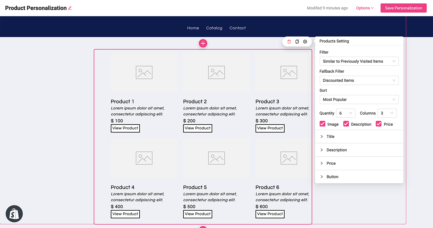 ผลิตภัณฑ์ส่วนบุคคล-Shopify-บูรณาการ
