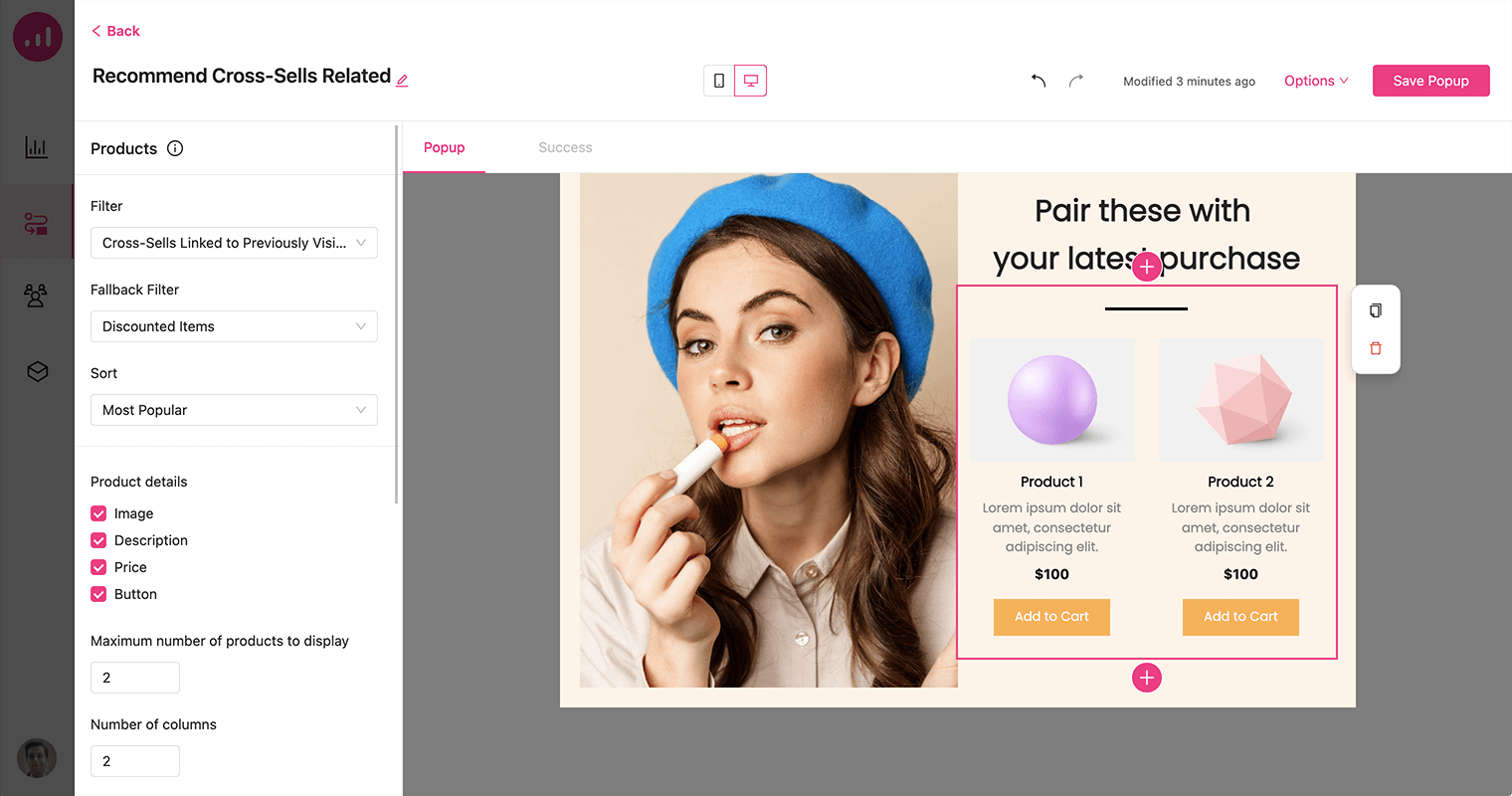 Cross-Sells-popup-builder-Shopify-บูรณาการ
