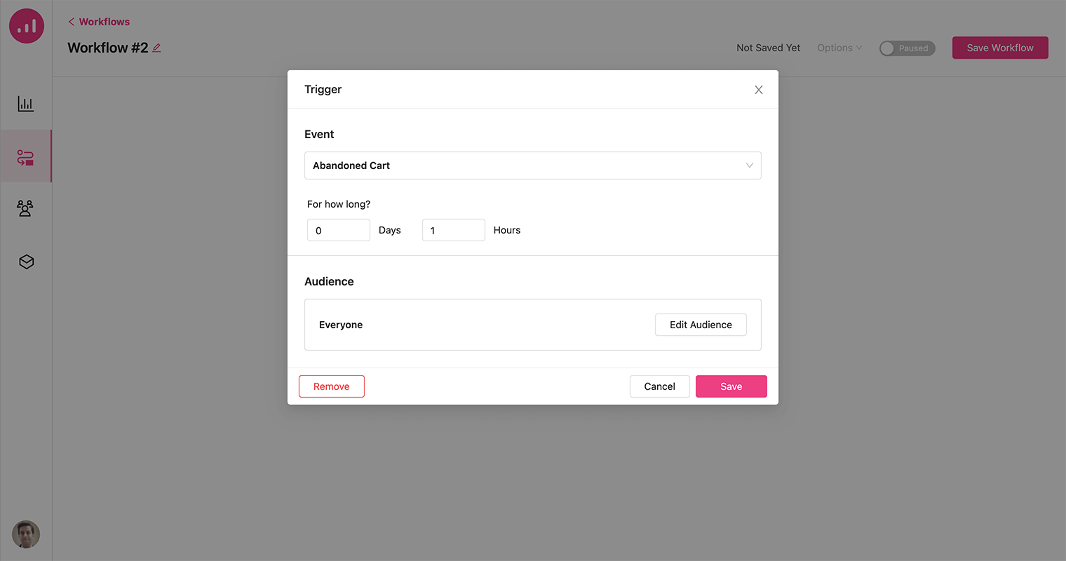 ละทิ้งรถเข็นเหตุการณ์ Shopify บูรณาการ