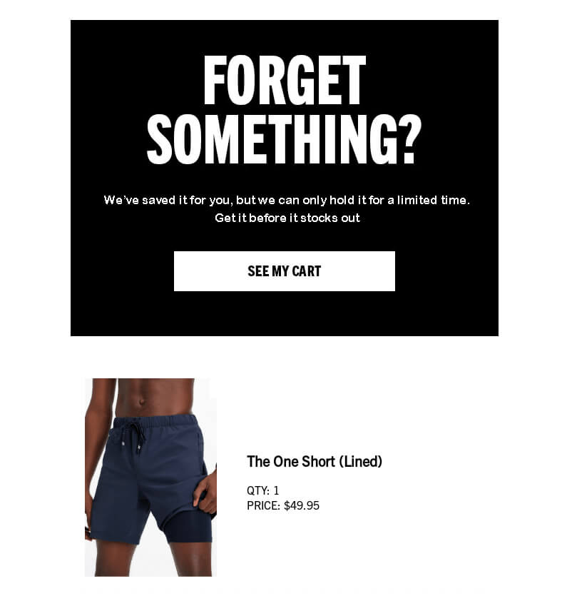 Contoh Email Keranjang yang Ditinggalkan