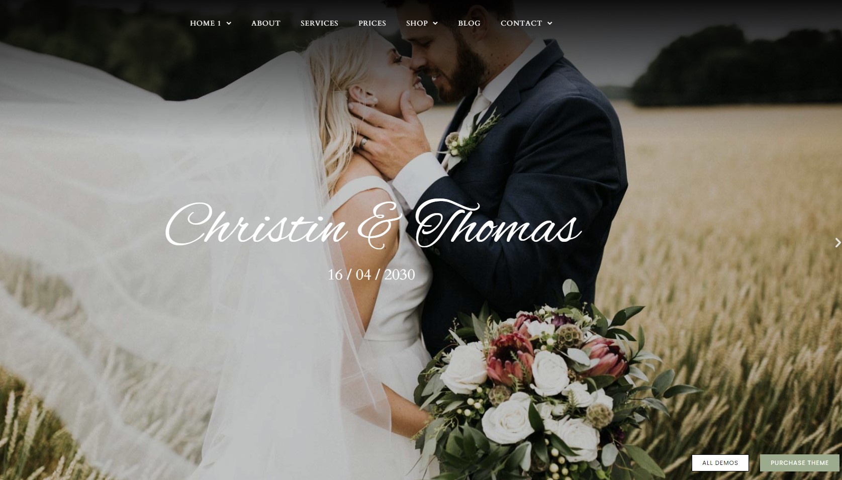 tema WordPress casamento